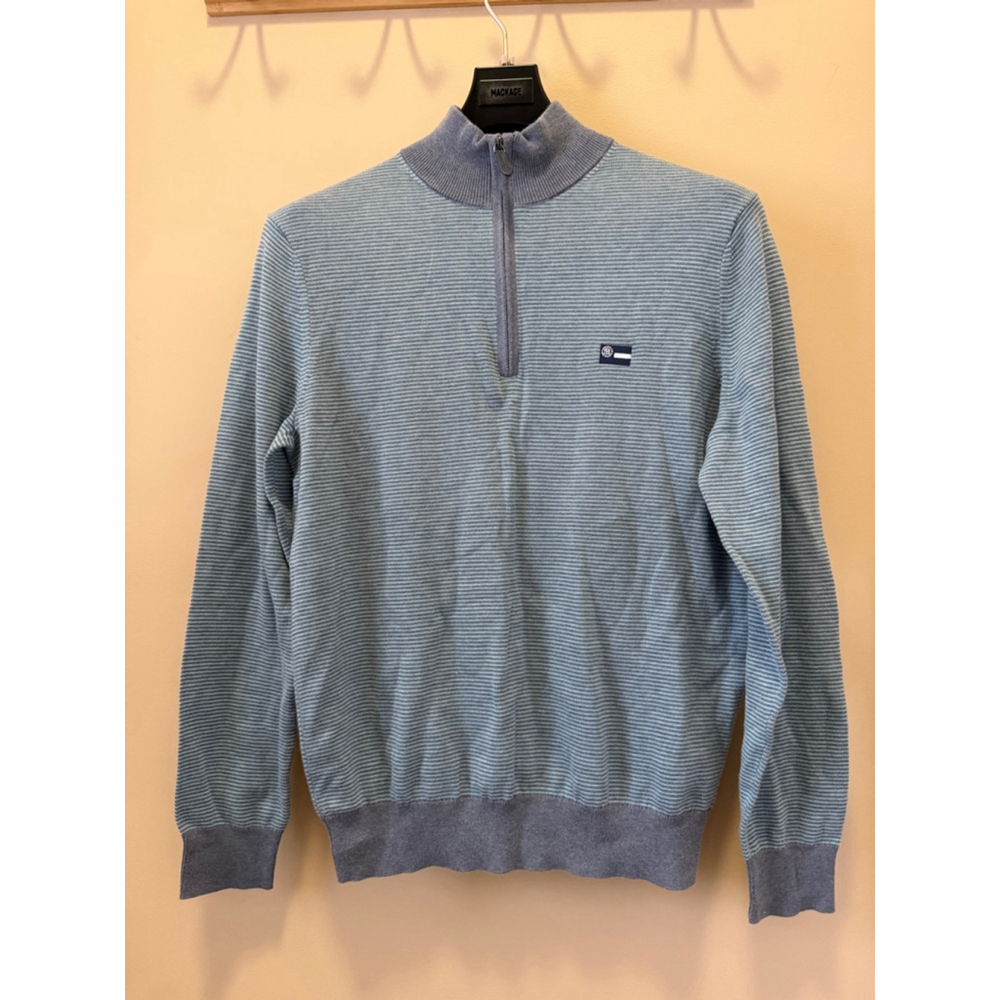 Men's Vineyard Vines Blue Striped Zip Up Sweater S
